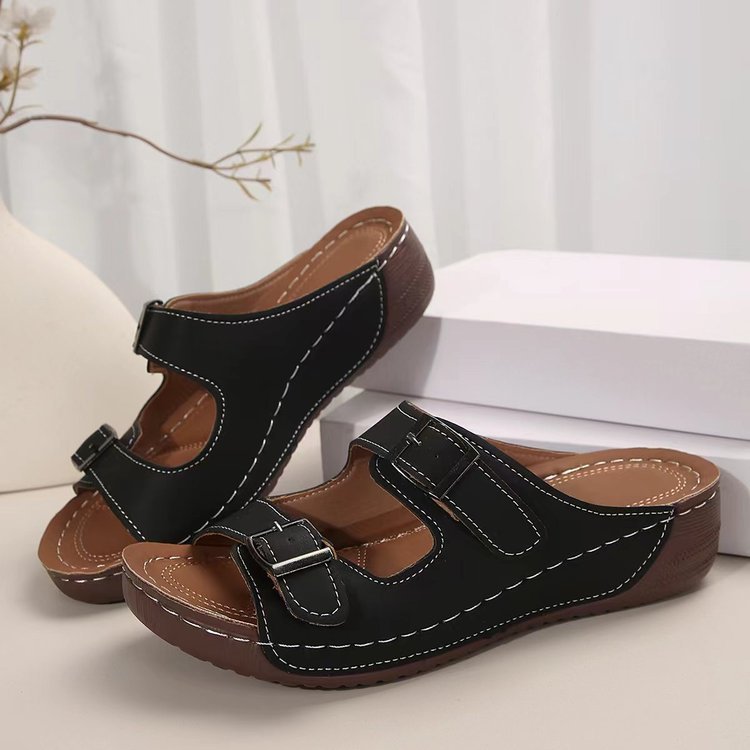 🔥Last Day Promotion 50% OFF - Women's Upgraded Stretch Lightweight Leather Sandals