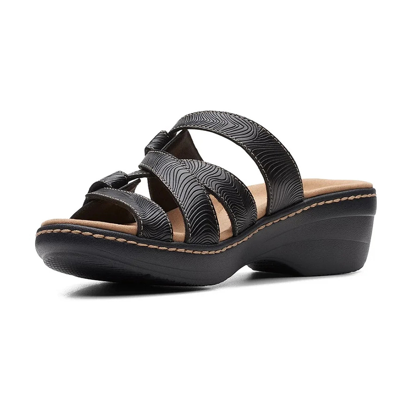🔥Last Day Promotion 50% OFF - 2023 Soft Bottom Massage Orthopedic Leather Wedge Slide Sandals