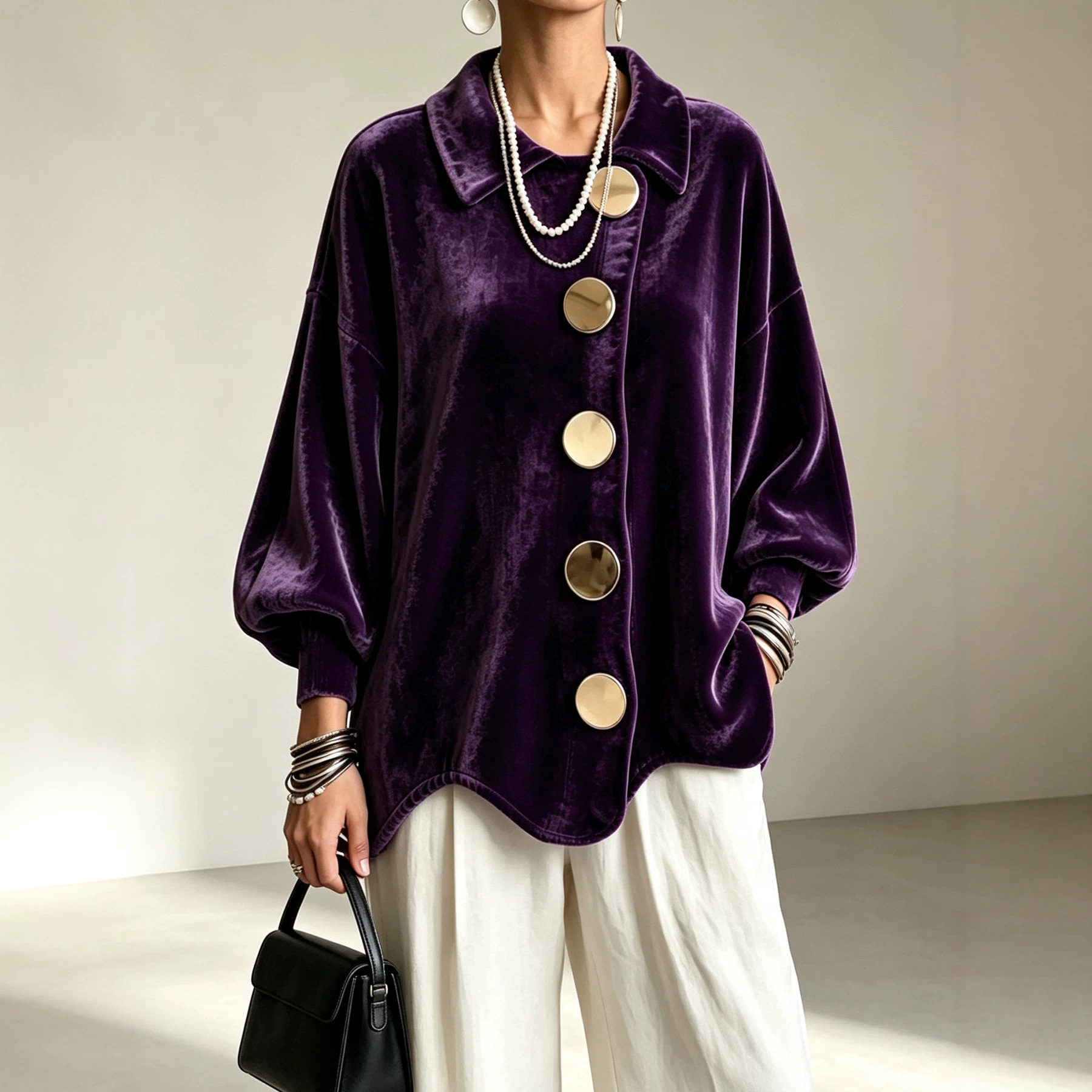 Pointed Lapel Collar