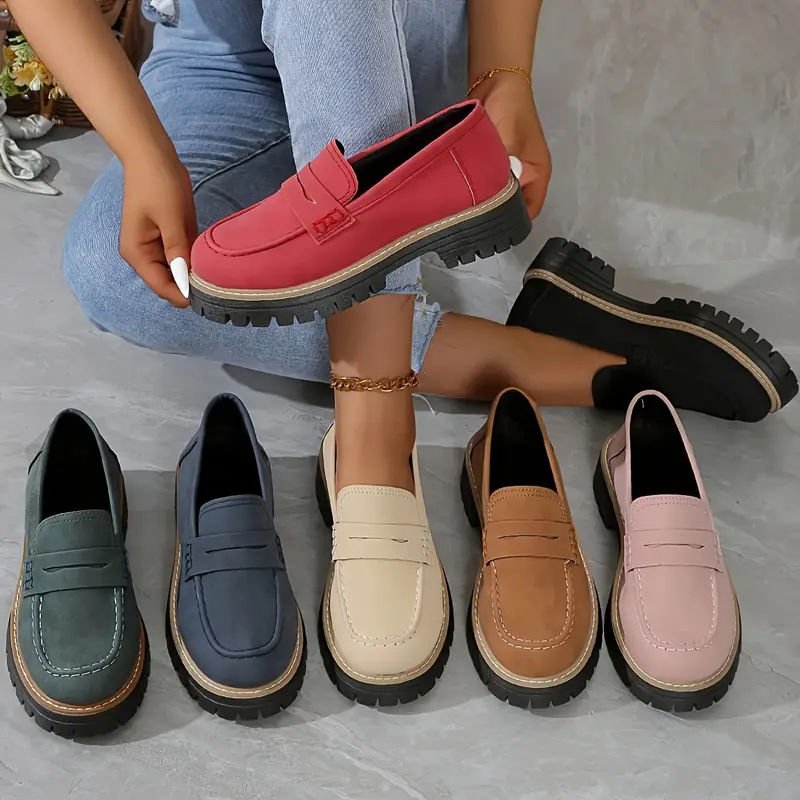 🔥Last Day Promotion 50% OFF - Women's Fashion Thick Sole Leather Loafers