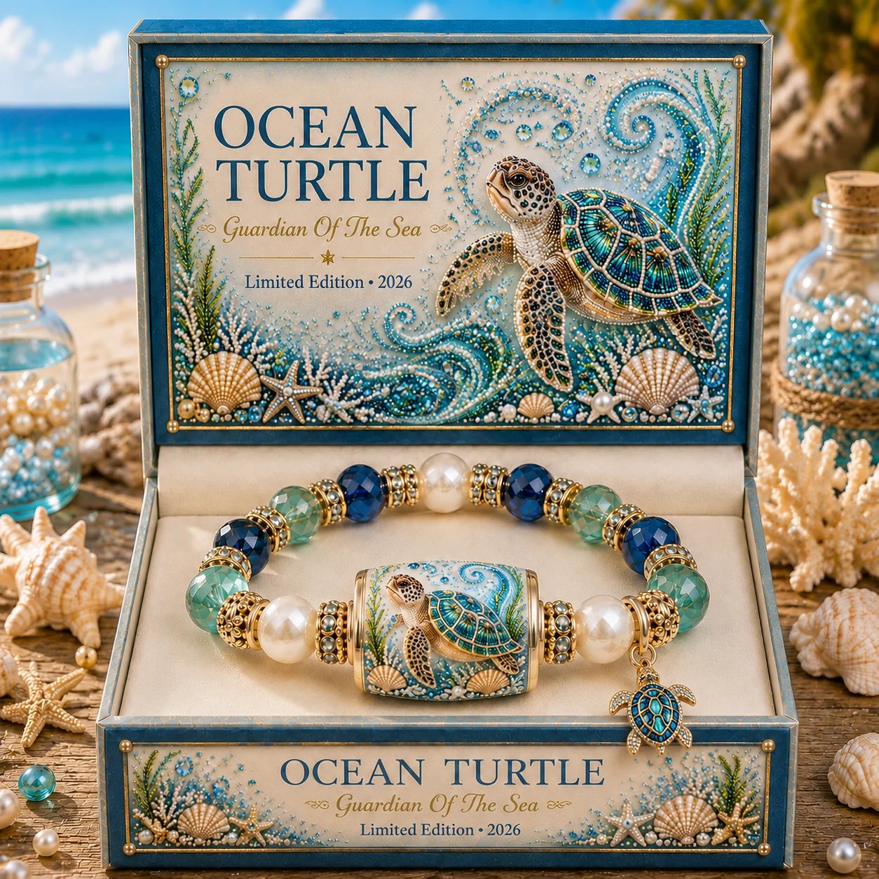🔥Last Day 50% OFF - 🌊 Ocean Guardian Bracelet Collection | 7 Marine Creature Designs, Gemstone-Style Beads & Matching Sea Charms 🐚✨