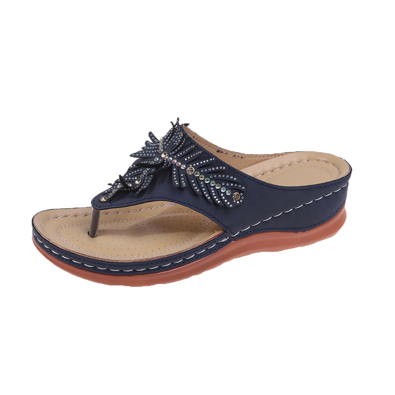 🔥2023 Women Casual Orthopedic Sandals, Crystal Rome Fashion Clip Toe Slippers