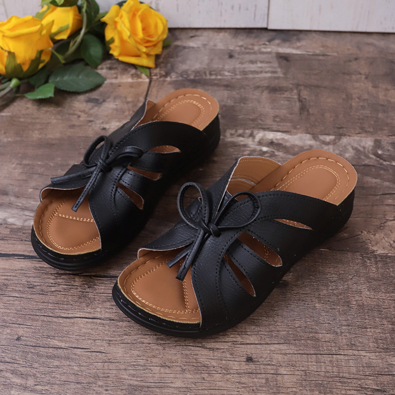 🔥Last Day Promotion 50% OFF - Women's Fashion Lace-Up Leather Orthopedic Sandals