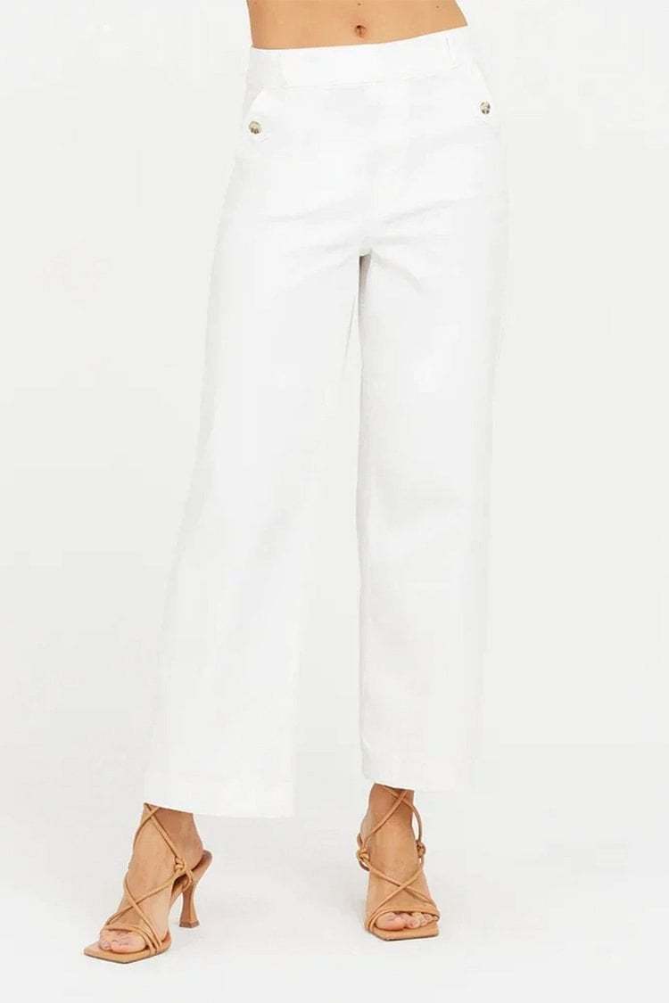 🔥2024 HOT SALE🔥Stretch Twill Cropped Wide Leg Pants