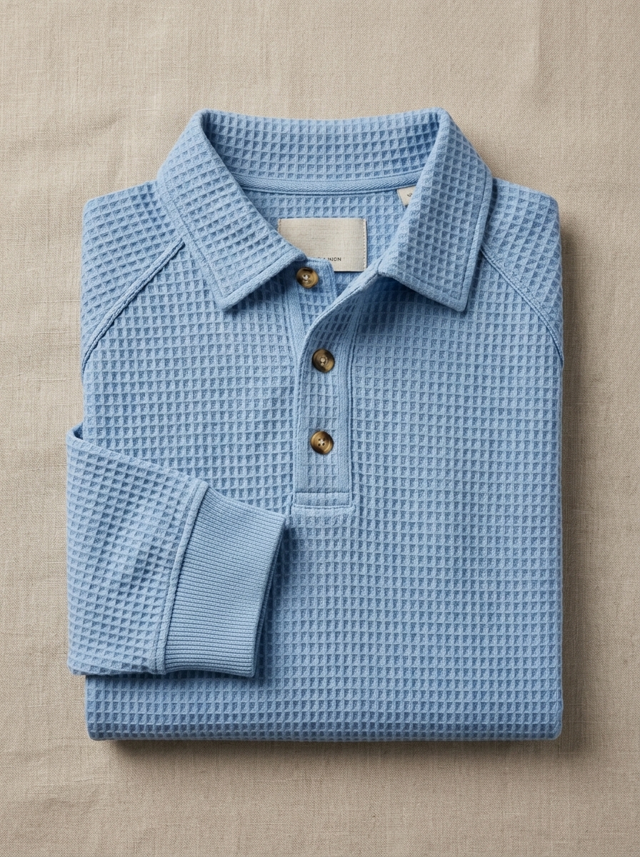 Waffle Polo Folded Craftsmanship