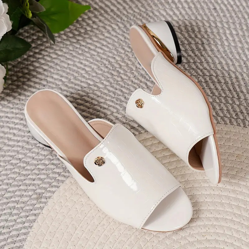 😍Last Day 50% OFF😍 - Women's Fashion Open Toe Chunky Heel Leather Sandals