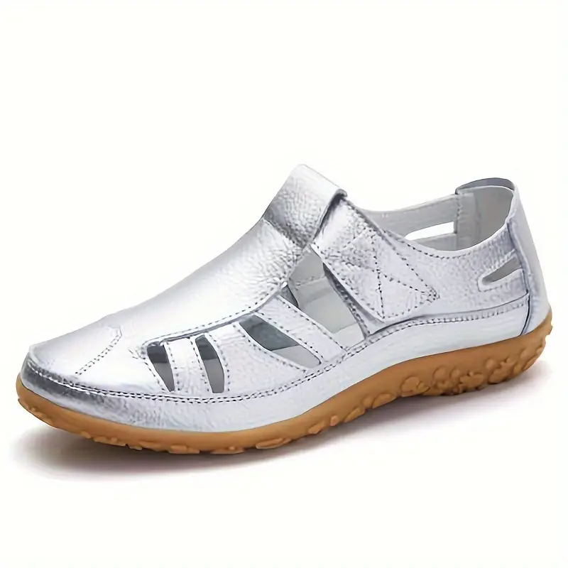 Women's Retro Non Slip Leather Flat Sandals