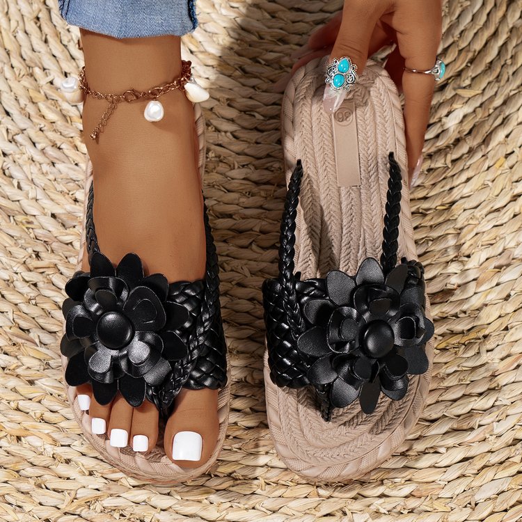 🔥Last day 50% OFF🔥  Women's Sunflower Braided Slides  🔥BUY 2 GET FREE SHIPPING🔥