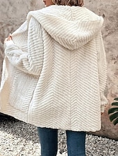 Women's Casual Jacket Warm Comfortable Adjustable Fashion Turndown Regular Fit Long Sleeve Outerwear Fall Winter