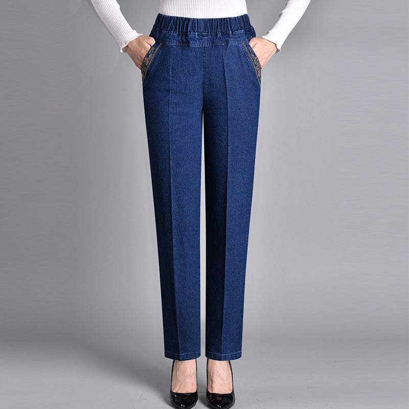 🍁New for Spring✨ Side-Pocket Full Elastic Waist Jeans