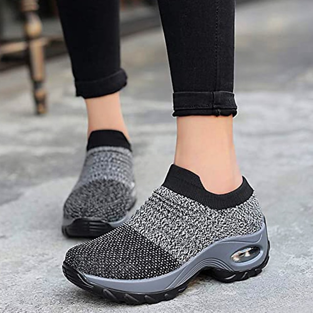 Women's Slip-On Knit Walking Shoes