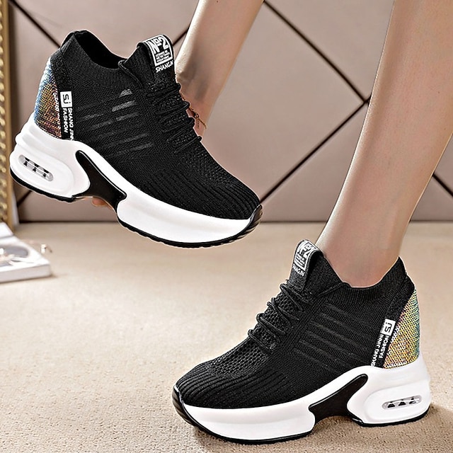 Women's White Air Cushion Running Sneakers