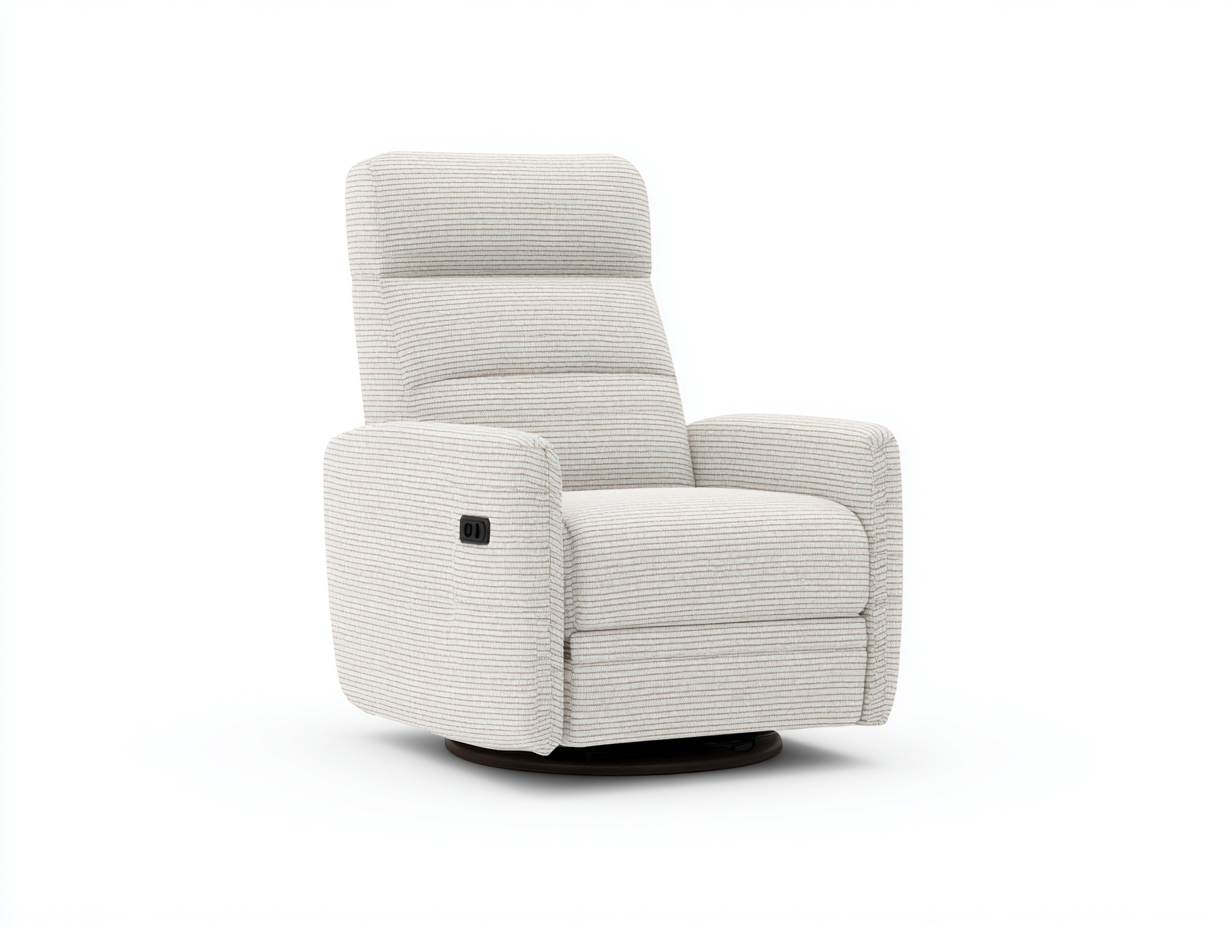 Poltrona reclinabile - tessuto - 89x87x106 cm - bianco-beige - moderno-Zizovanest