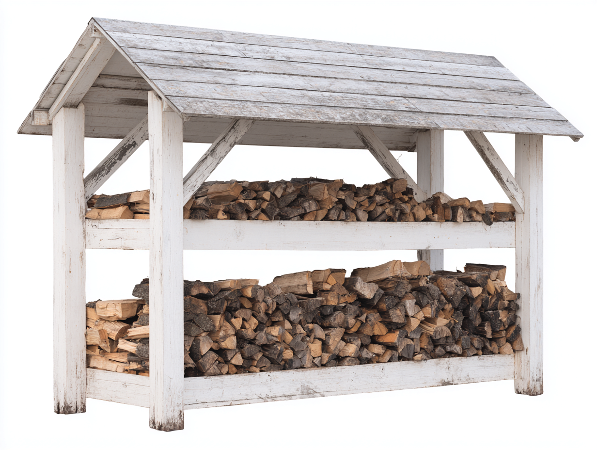 Portalegna-Legno-194x72x158 cm-bianco anticato-rustico coperto-Zizovanest