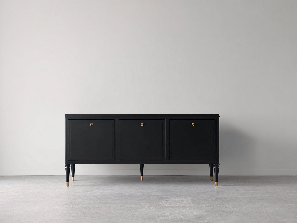 Mobile ingresso - legno - 172x40x88 cm - nero - stile elegante contemporaneo-Zizovanest