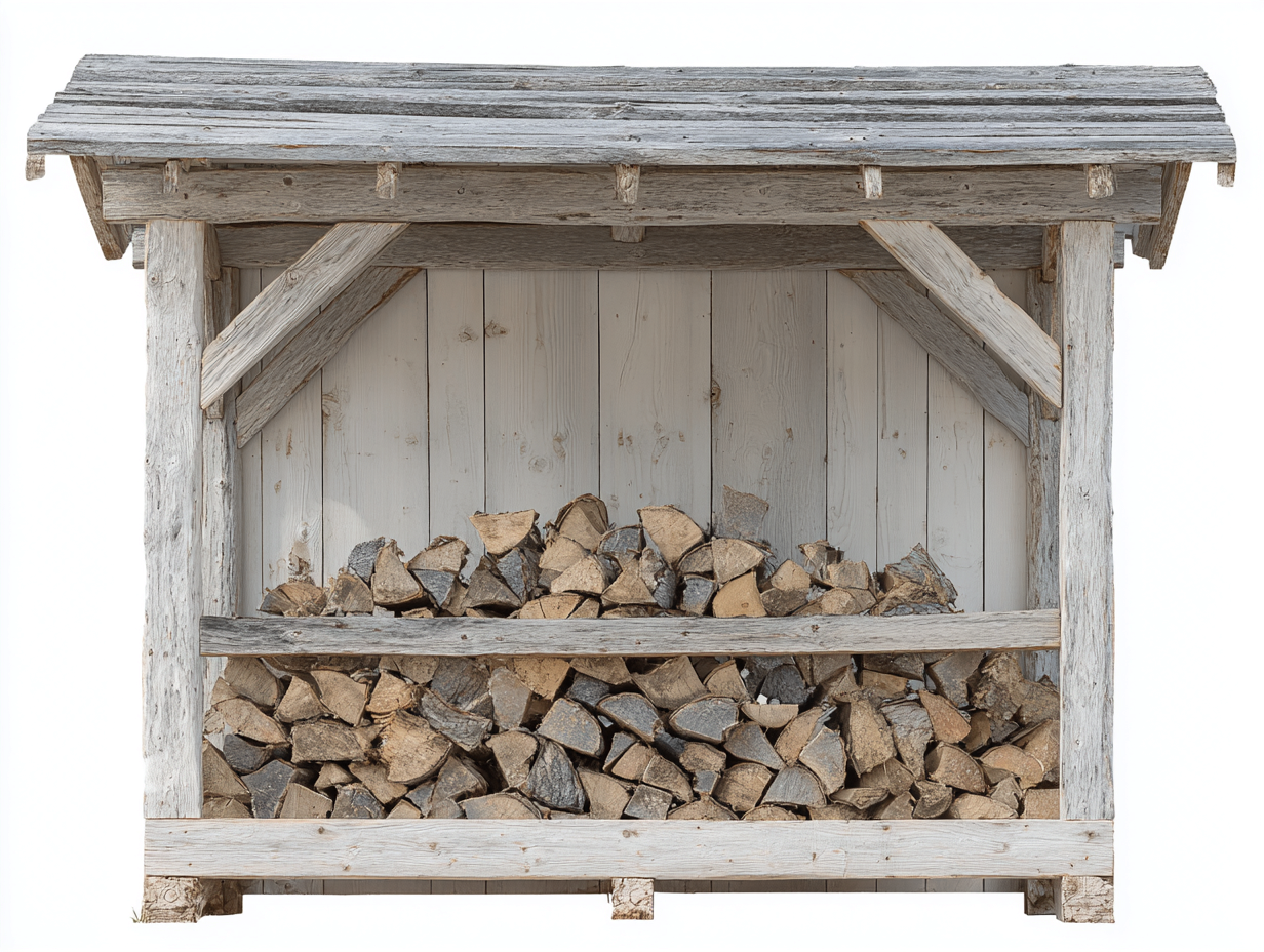 Portalegna-Legno-148x62x152 cm-bianco anticato-rustico da giardino-Zizovanest