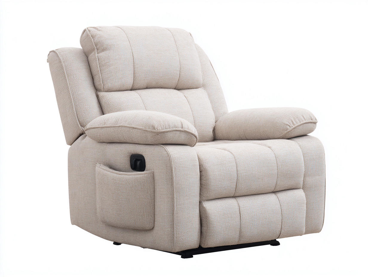 Poltrona reclinabile - tessuto - 94x93x106 cm - beige - moderno-Zizovanest