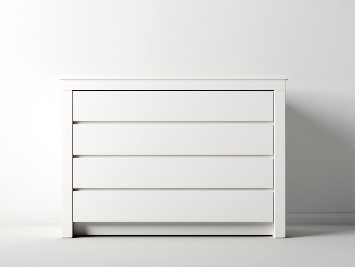 Cassettiera-Legno lavorato-100x45x88 cm-bianco-stile moderno-Rivoramahaus