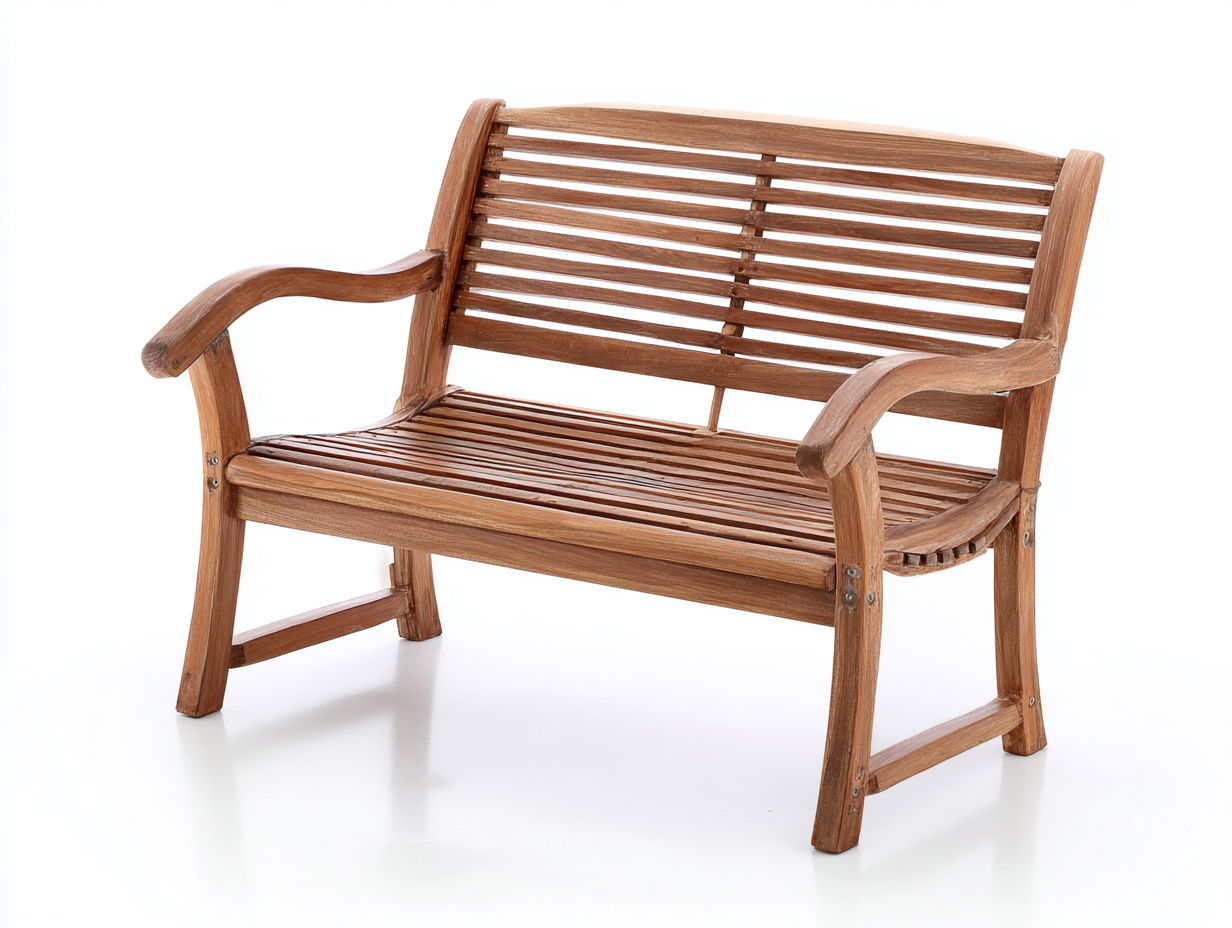 Panche da giardino - Legno - 122x62x88 cm - Marrone chiaro - Stile classico-Rivoramahaus