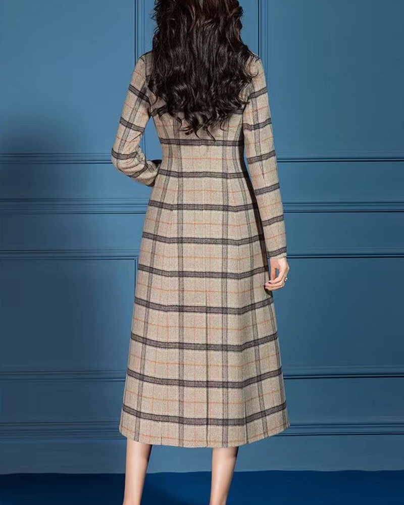 Fashion Blue Plaid Printed Two Piece Set