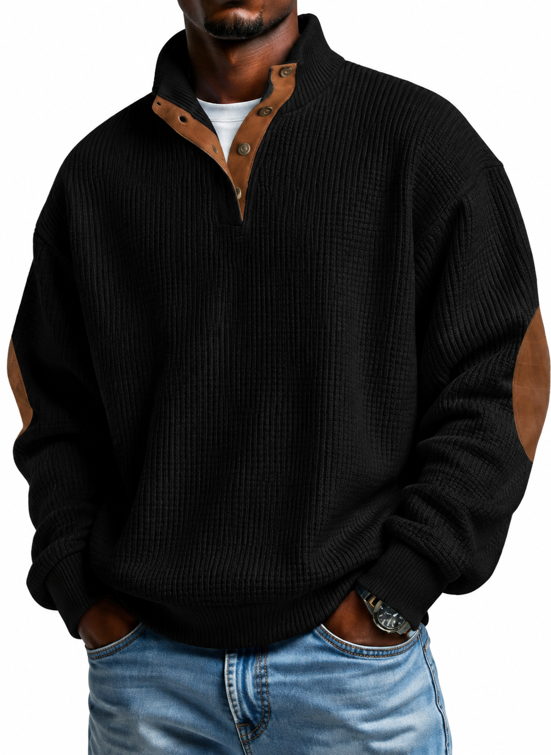 🧥🧥🧥New Corduroy Casual Stand-Collar Long-Sleeve Sweatshirt🔥🔥🔥