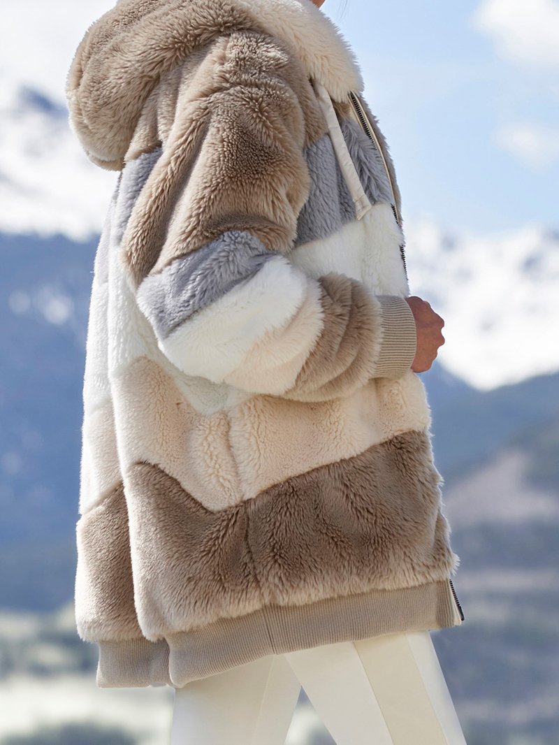 Clearance Sale🔥Limited-time 50% off🔥 Alessia Plush Hooded Zipper Coat