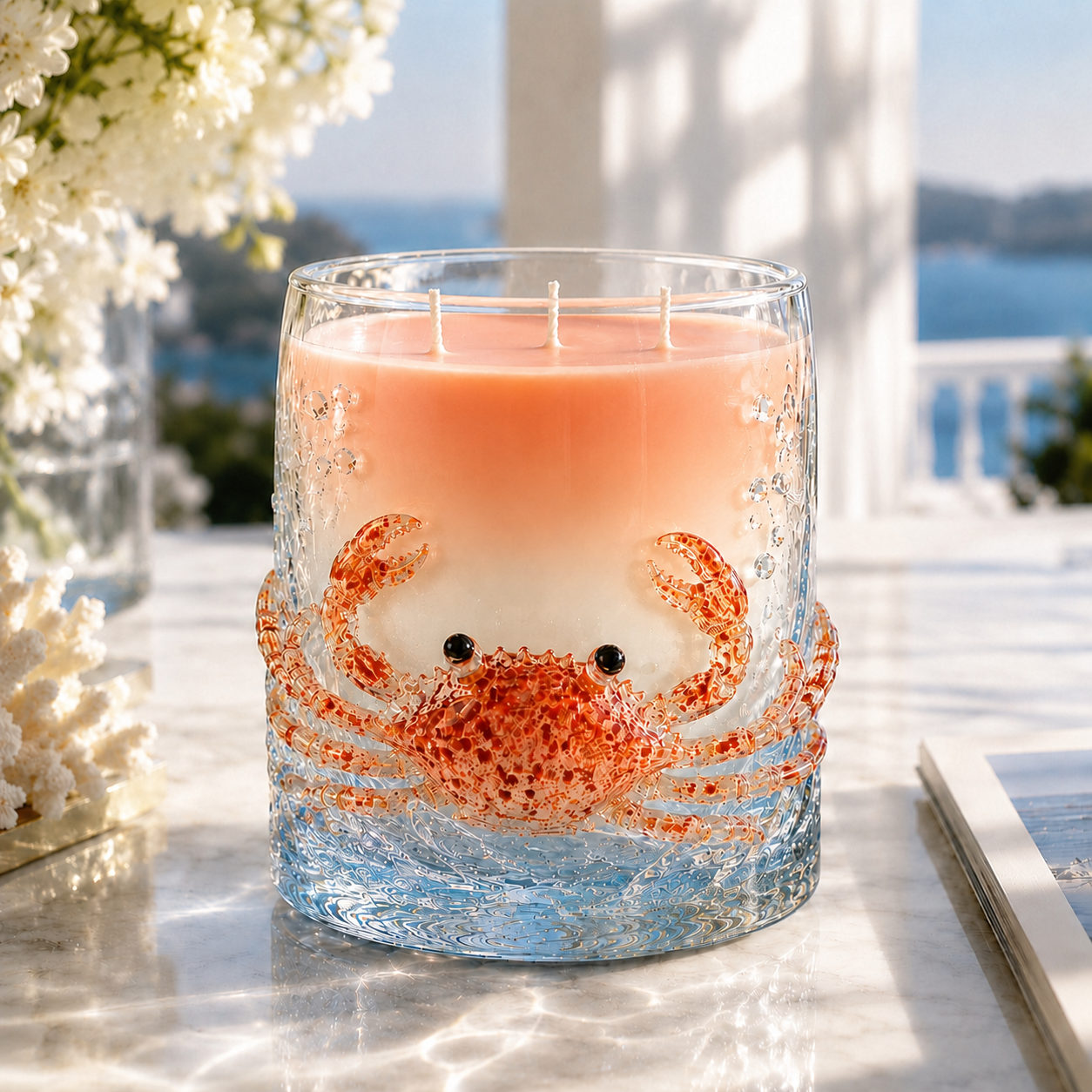Ocean-inspired scented candles—crafted for moments of serenity.