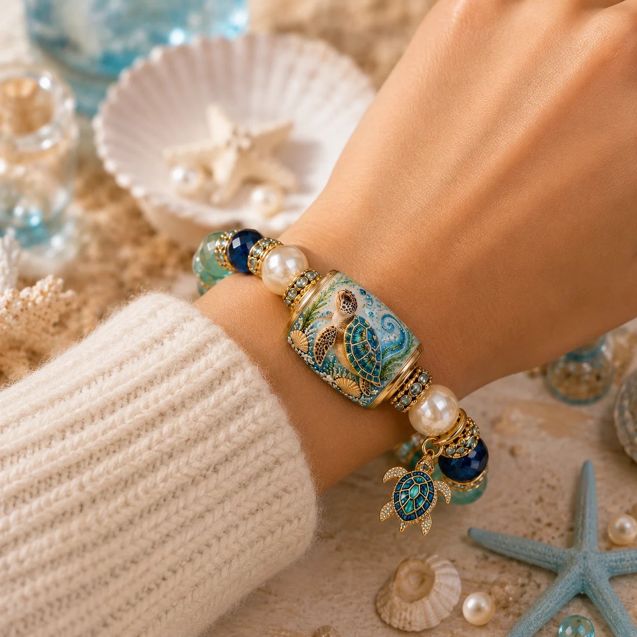 🔥Last Day 50% OFF - 🌊 Ocean Guardian Bracelet Collection | 7 Marine Creature Designs, Gemstone-Style Beads & Matching Sea Charms 🐚✨