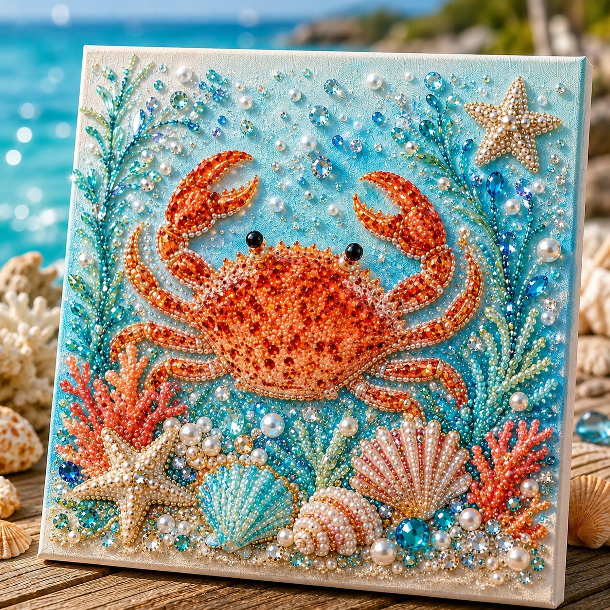 🔥Last Day 49% OFF - 🌊✨Ocean Theme Pearl Art DIY Kit