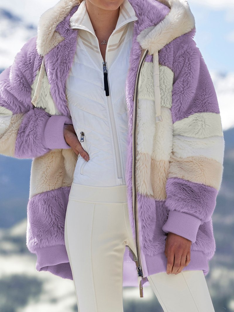 Clearance Sale🔥Limited-time 50% off🔥 Alessia Plush Hooded Zipper Coat