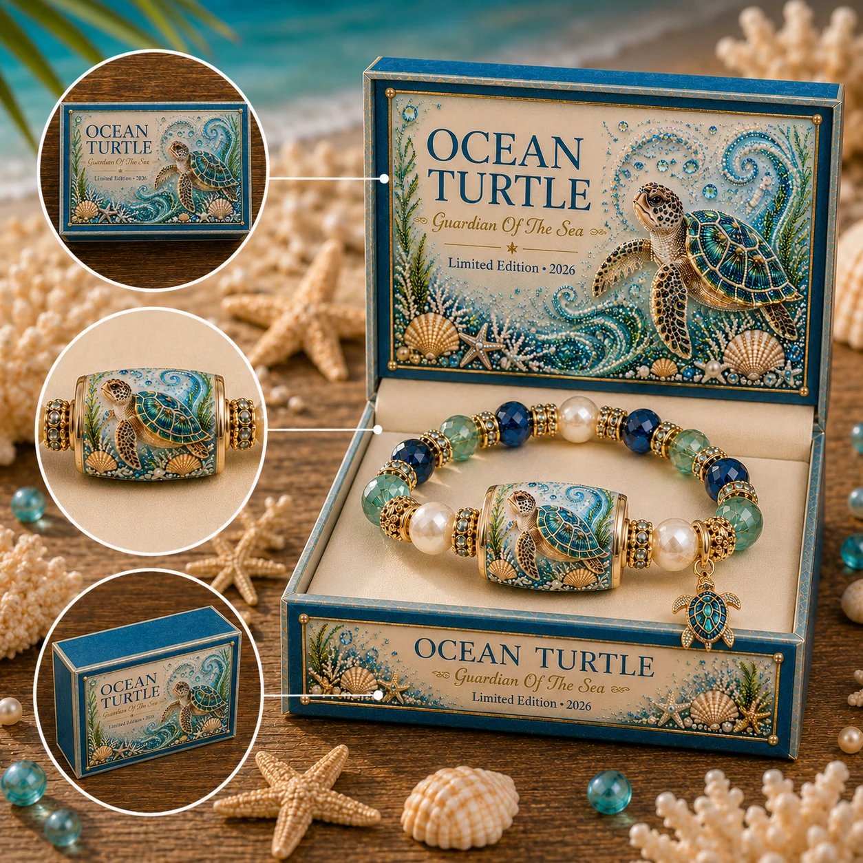 🔥Last Day 50% OFF - 🌊 Ocean Guardian Bracelet Collection | 7 Marine Creature Designs, Gemstone-Style Beads & Matching Sea Charms 🐚✨