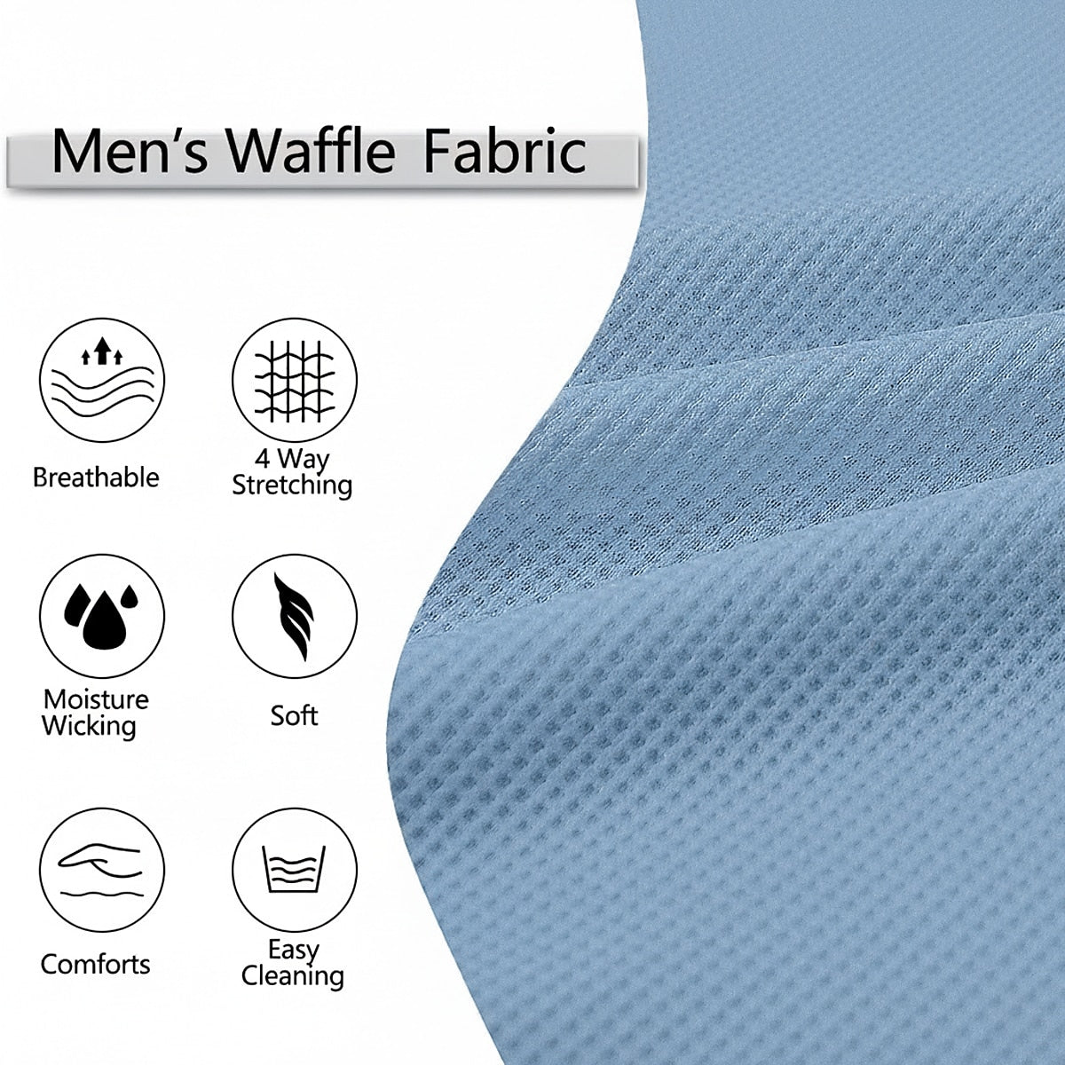 Dark Blue Half Zipped Waffle Polo Shirt Lifestyle