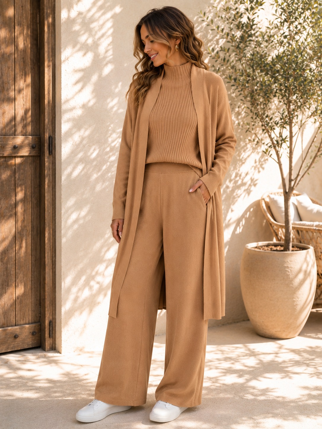 Elena 3-Piece Knitted Pant Set