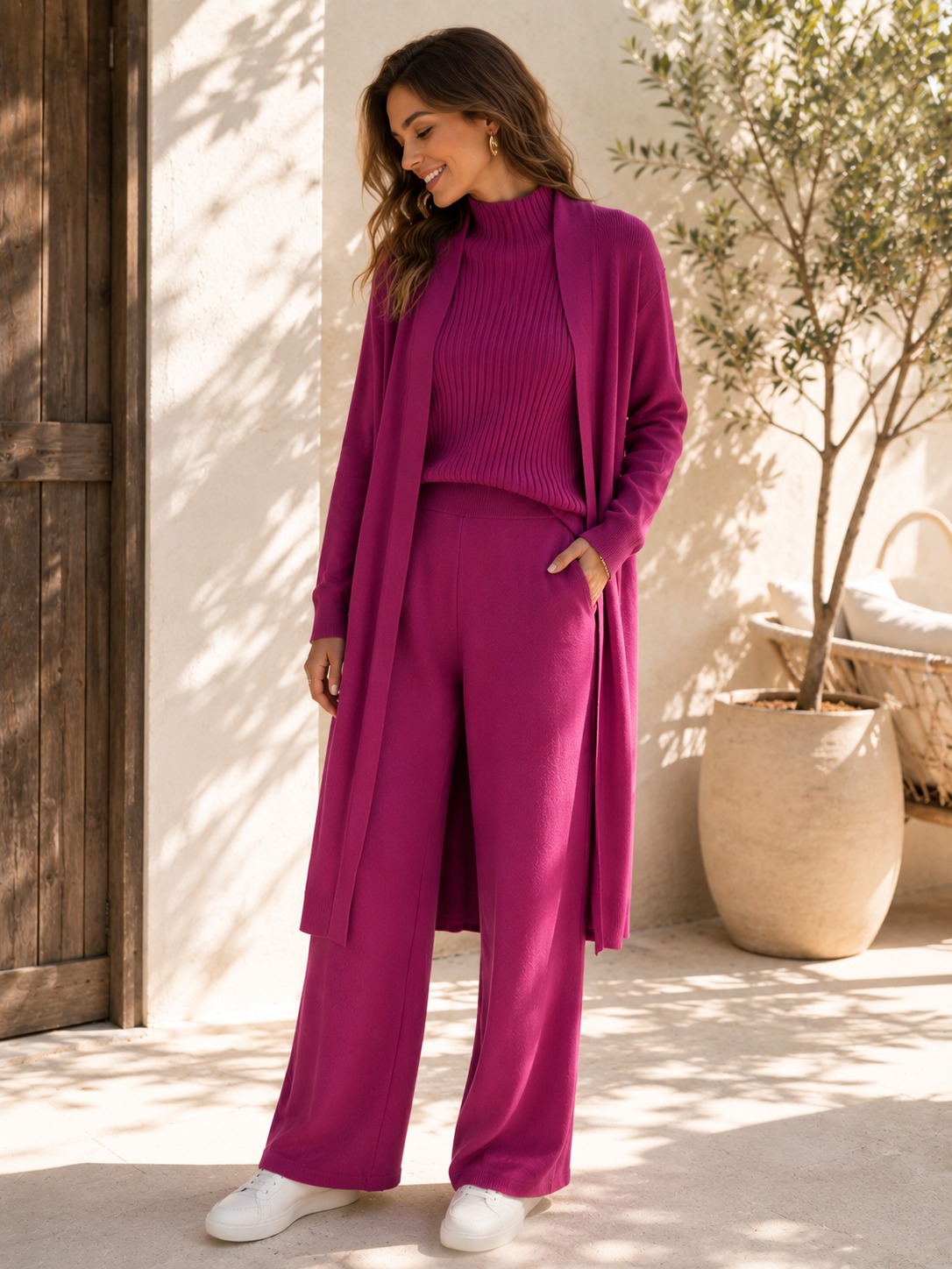 Elena 3-Piece Knitted Pant Set