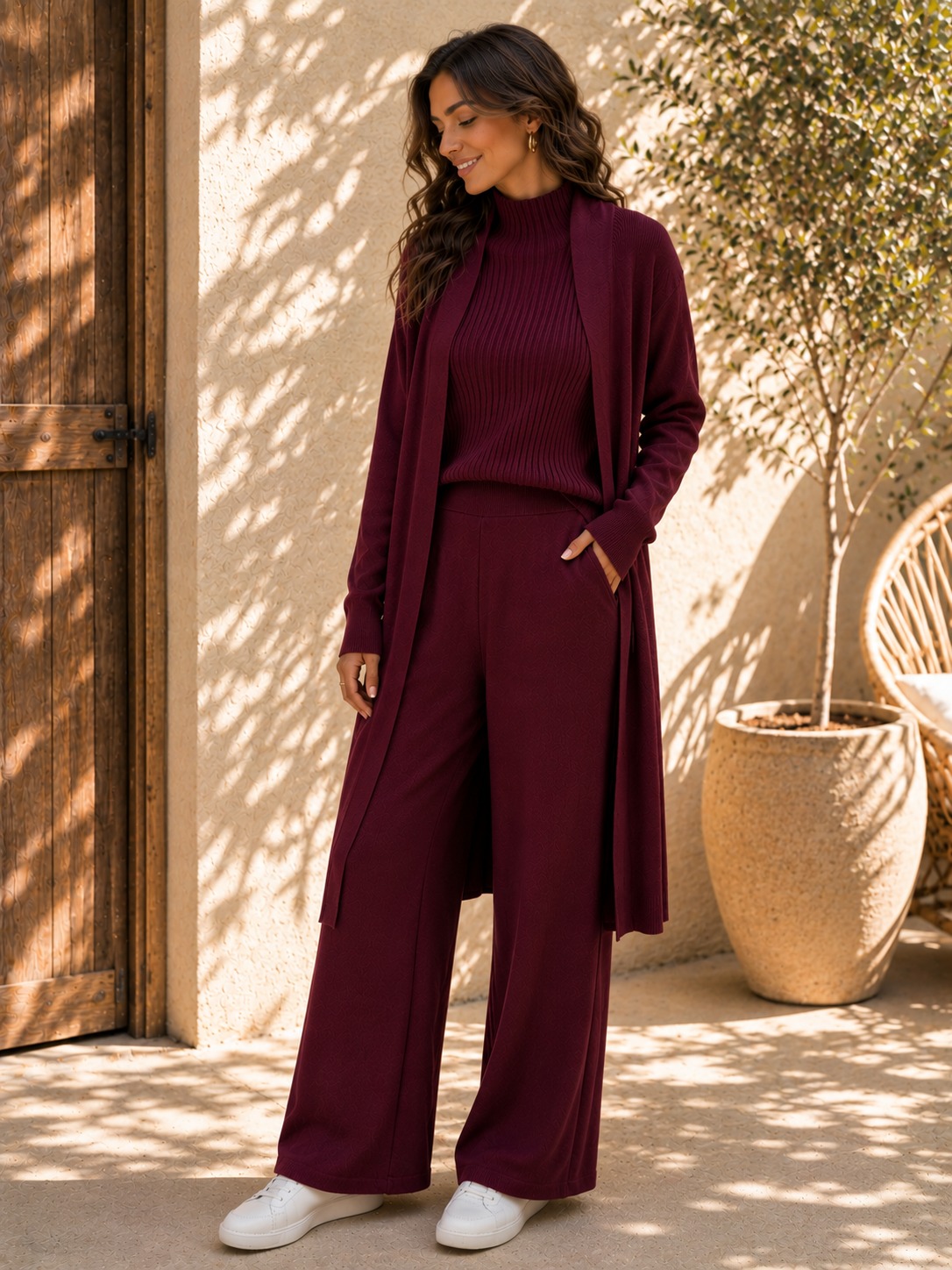 Elena 3-Piece Knitted Pant Set