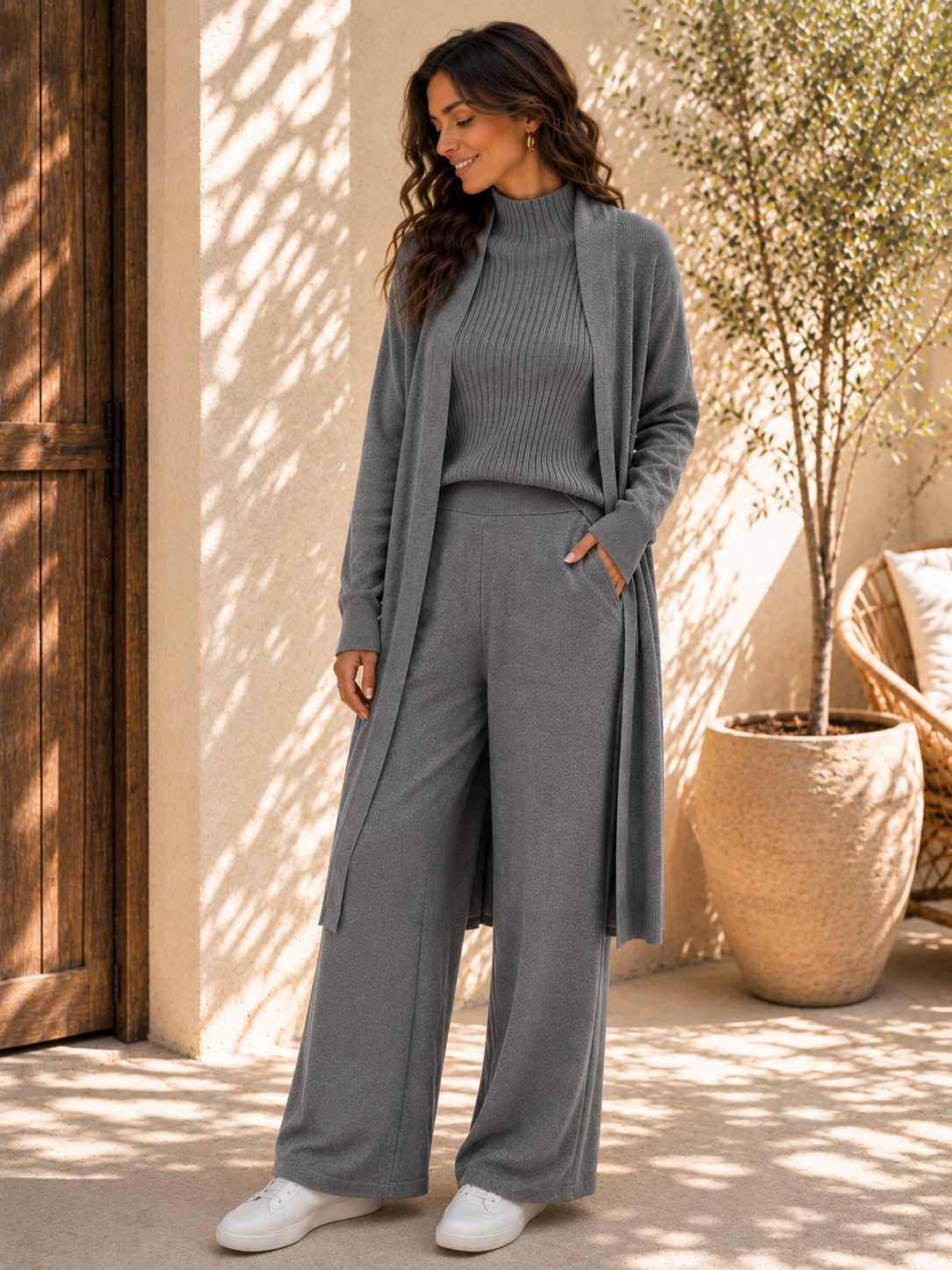 Elena 3-Piece Knitted Pant Set