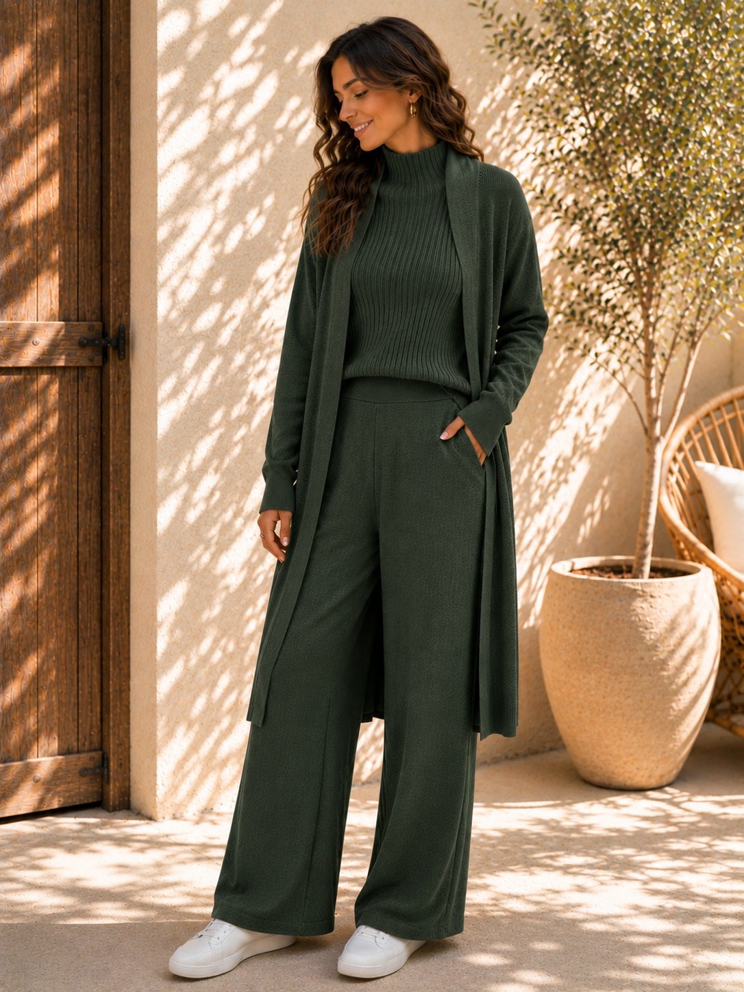 Elena 3-Piece Knitted Pant Set