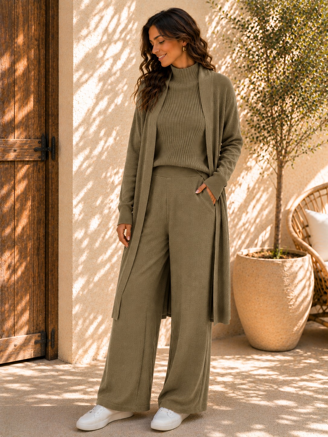 Elena 3-Piece Knitted Pant Set