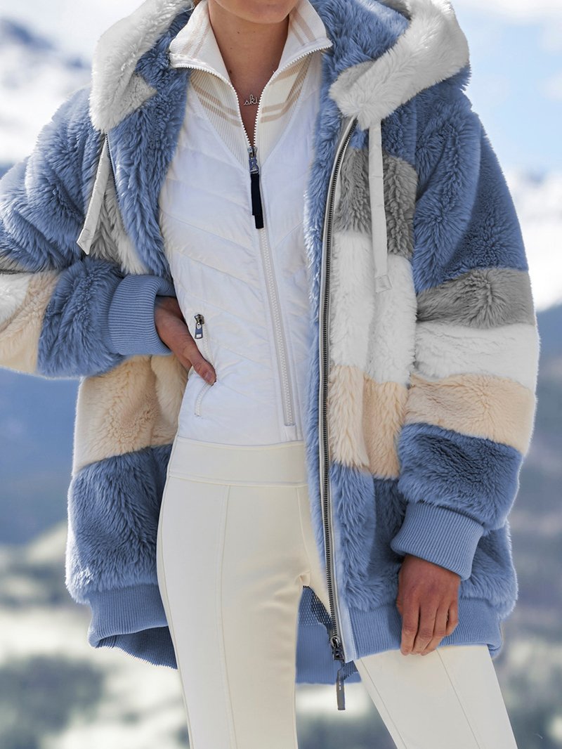Clearance Sale🔥Limited-time 50% off🔥 Alessia Plush Hooded Zipper Coat