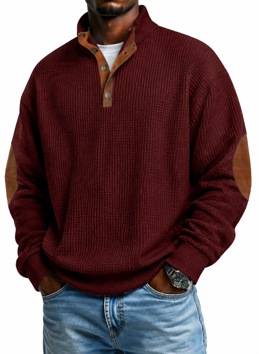 🧥🧥🧥New Corduroy Casual Stand-Collar Long-Sleeve Sweatshirt🔥🔥🔥