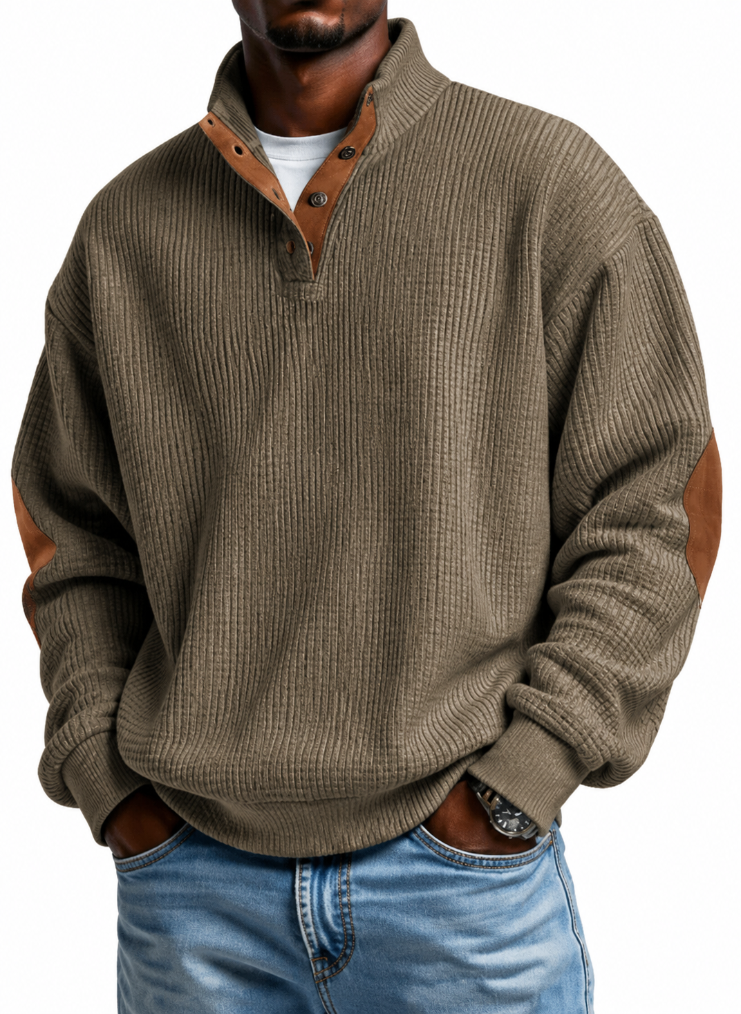 🧥🧥🧥New Corduroy Casual Stand-Collar Long-Sleeve Sweatshirt🔥🔥🔥