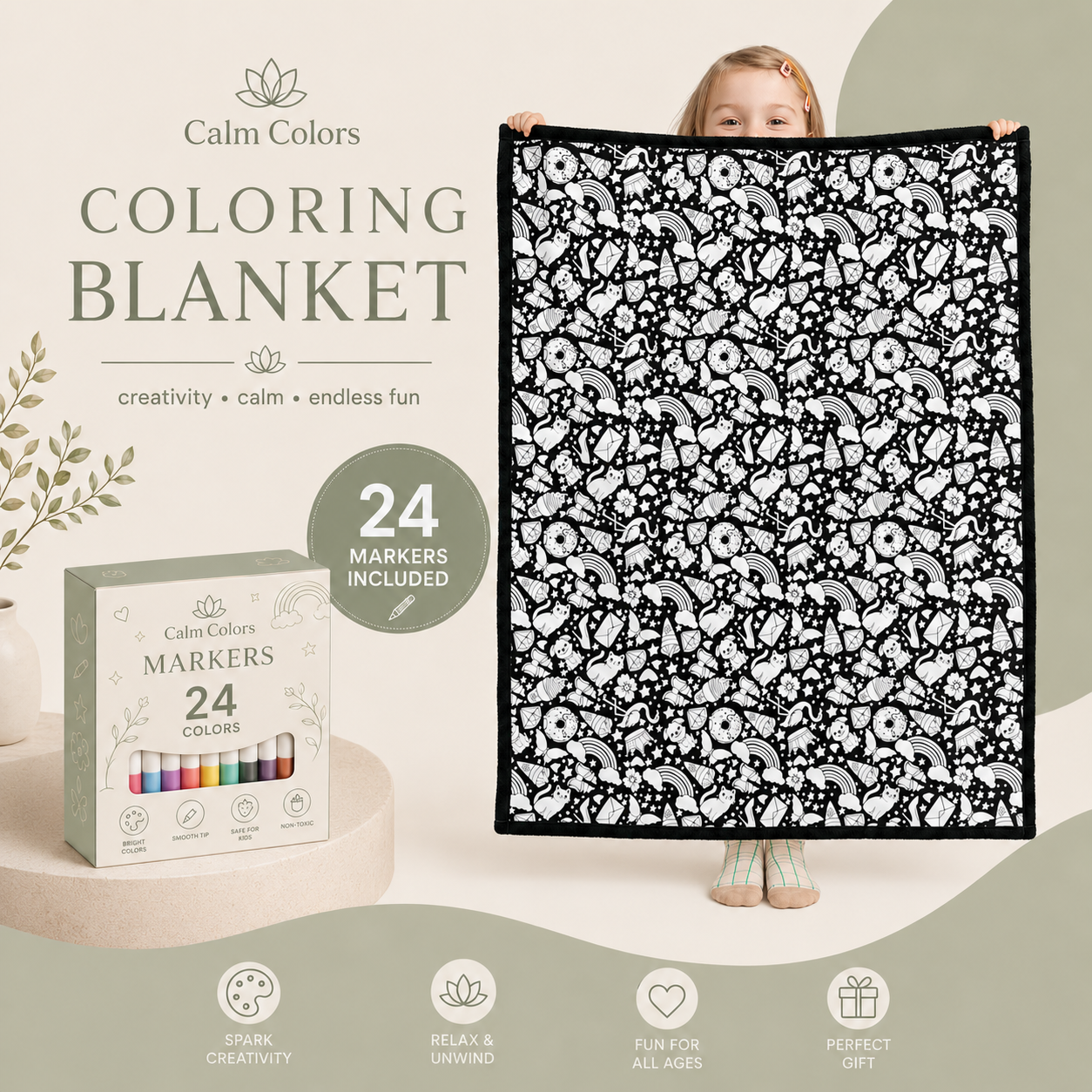 CalmColors™ Creative Blanket