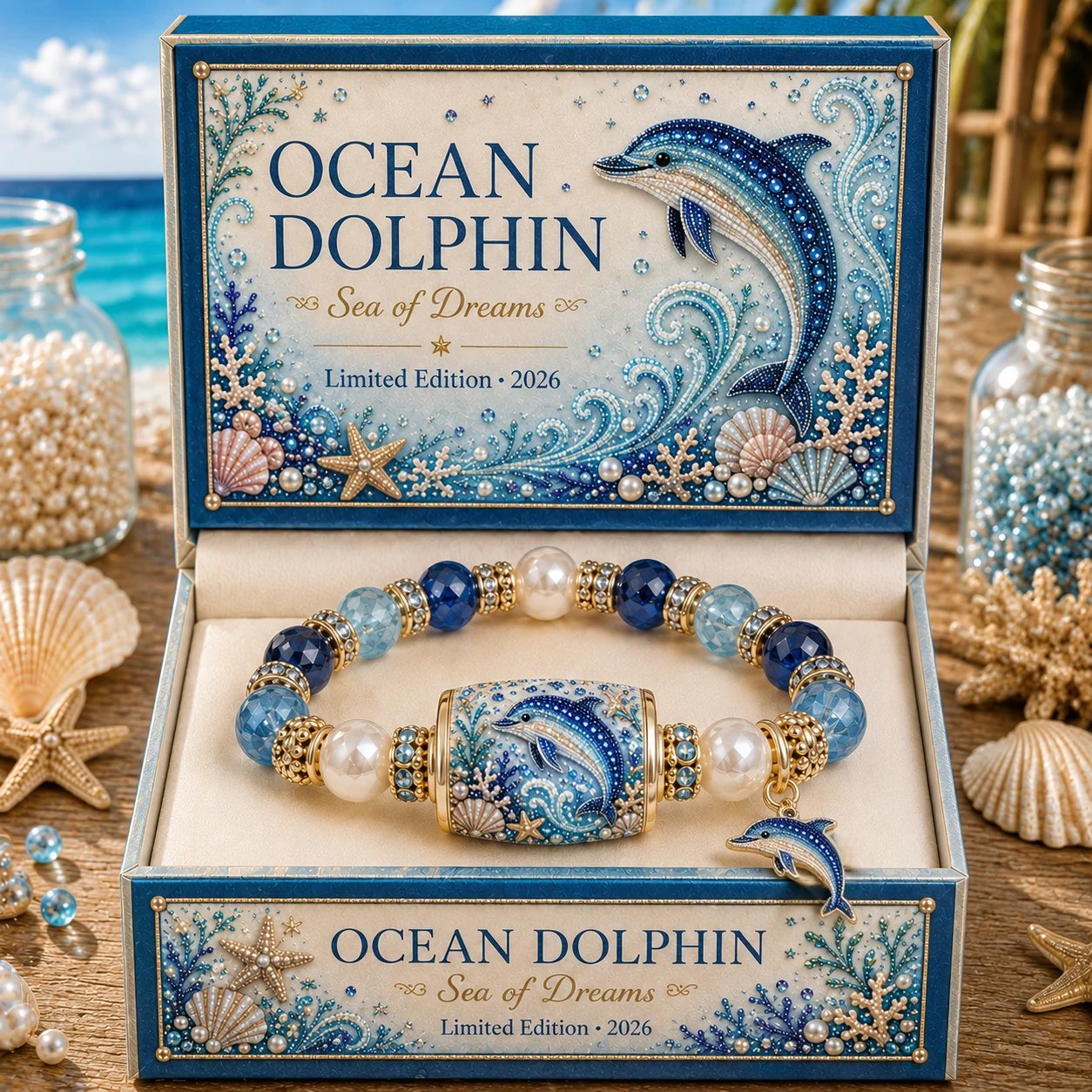 🔥Last Day 50% OFF - 🌊 Ocean Guardian Bracelet Collection | 7 Marine Creature Designs, Gemstone-Style Beads & Matching Sea Charms 🐚✨