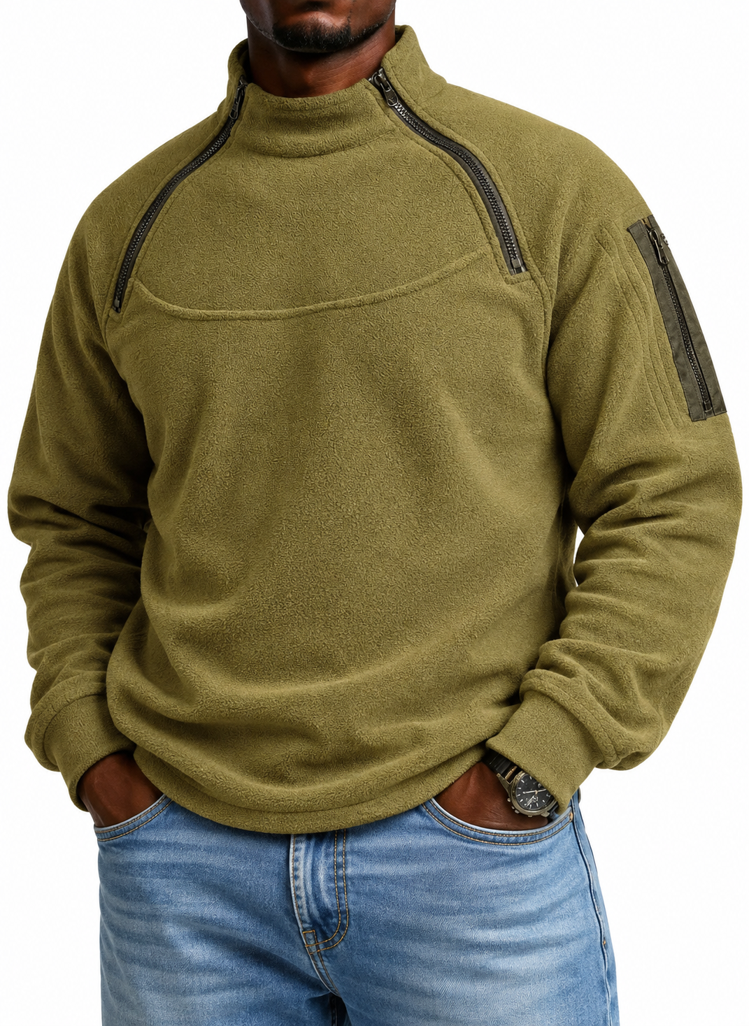 Tactical Fleece Hoodie - Windproof Thermal Pullover for Field & Range
