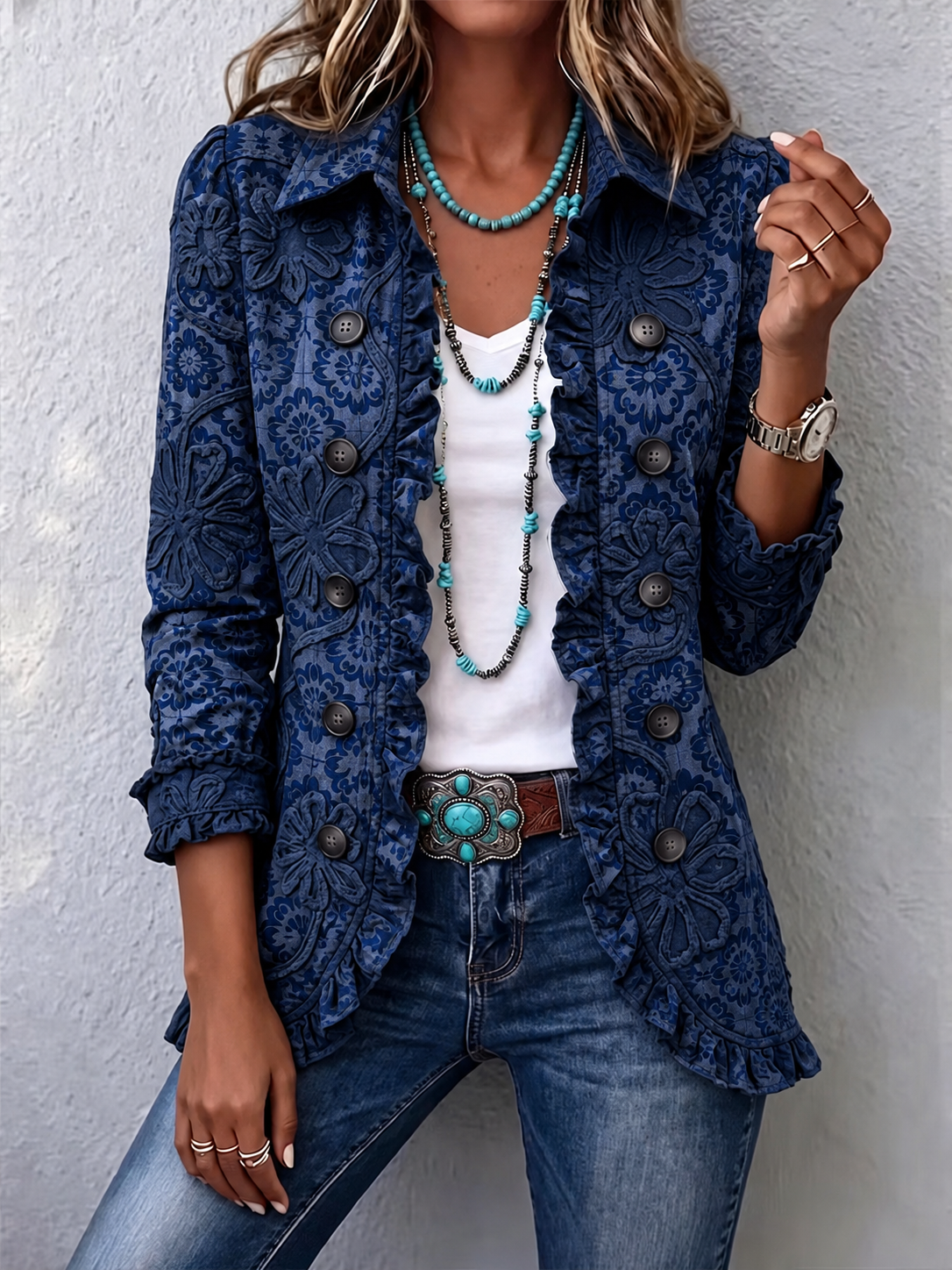 New Arrival🔥 Vintage Floral Bloom Button Jacket