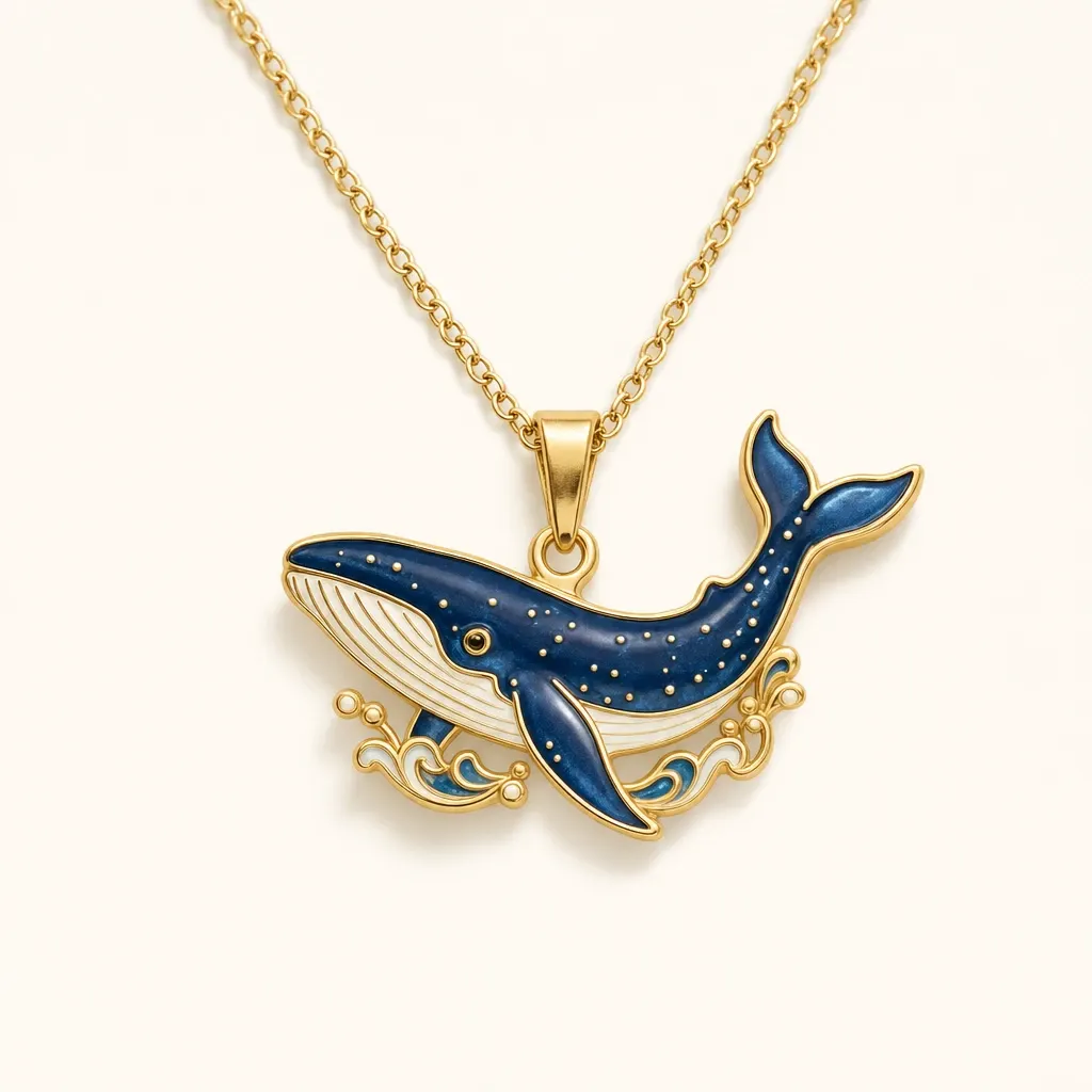 Summer Beach Marine Animal Charm Necklace Dainty Shiny Thin Chain Ocean Creature Pendant Daily Wear Necklaces