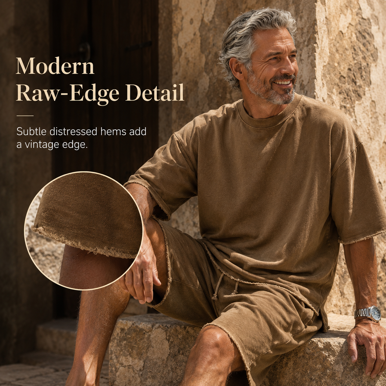 Modern raw-edge detailing