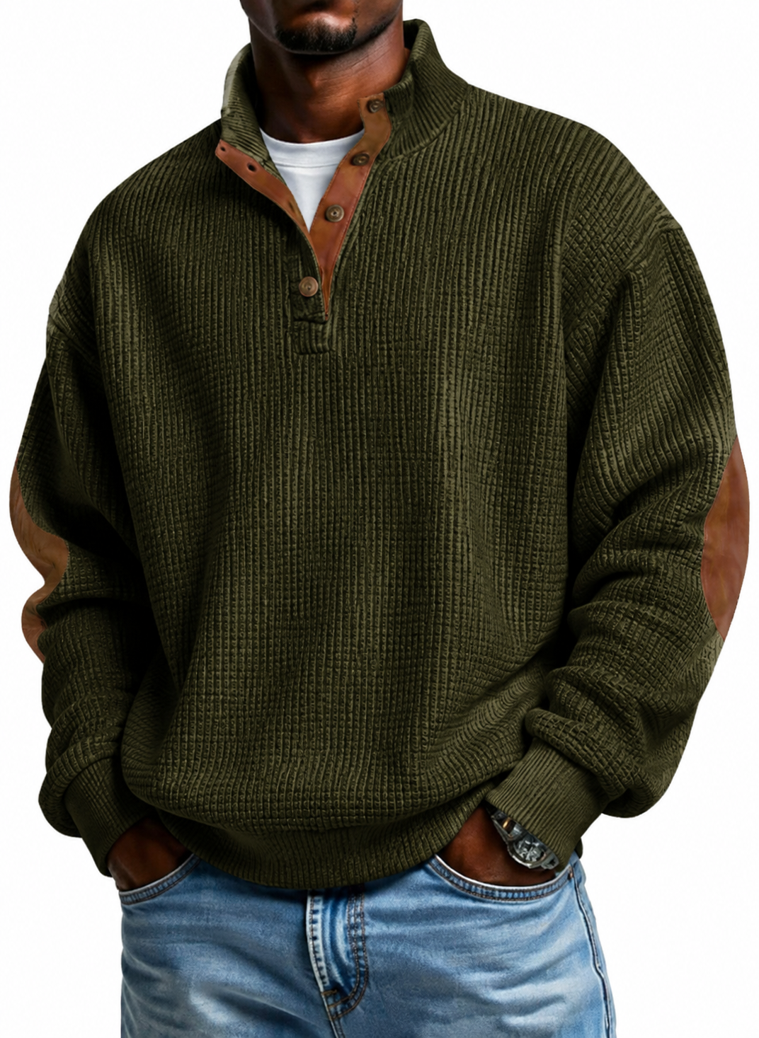 🧥🧥🧥New Corduroy Casual Stand-Collar Long-Sleeve Sweatshirt🔥🔥🔥