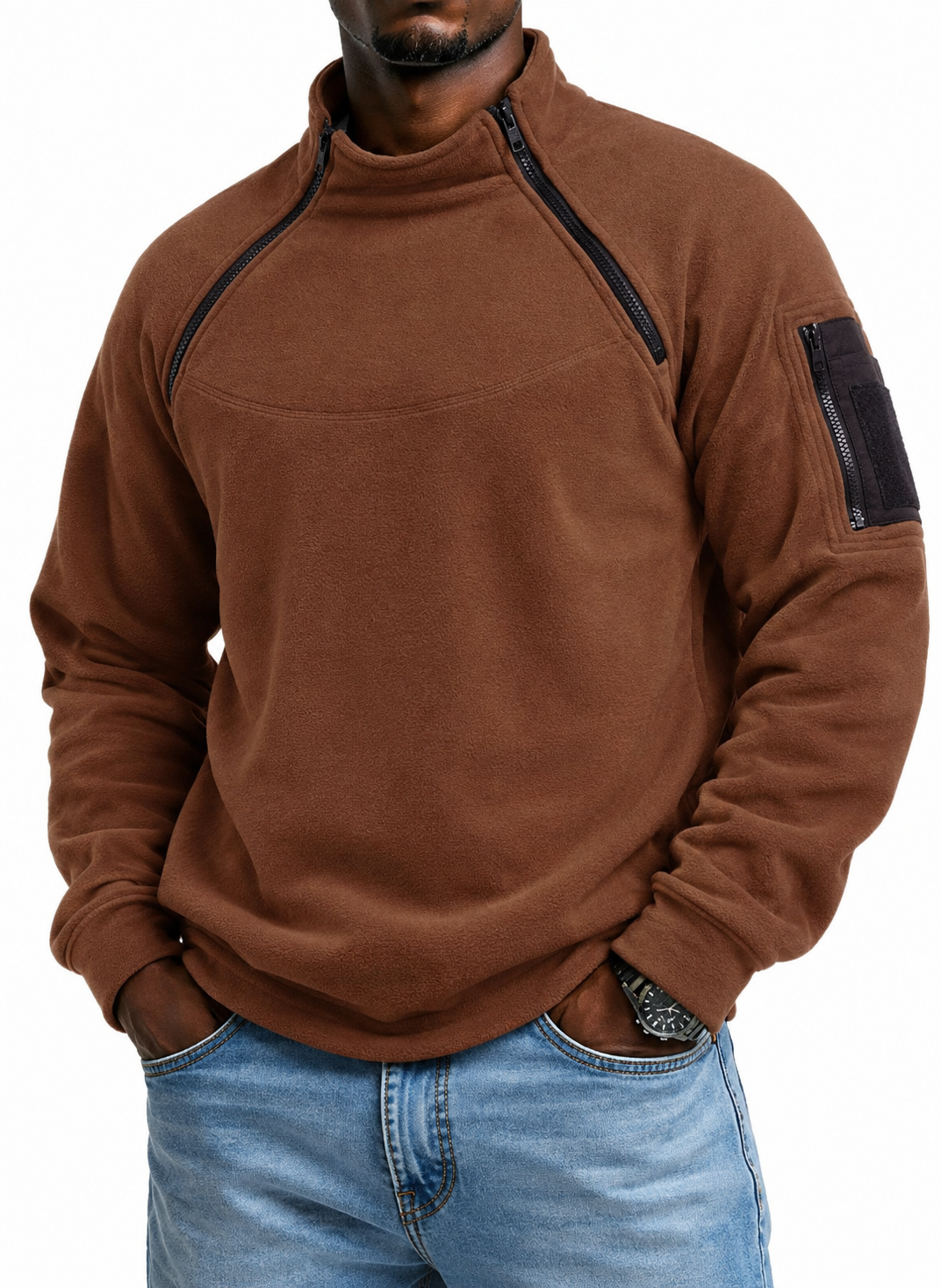 Tactical Fleece Hoodie - Windproof Thermal Pullover for Field & Range