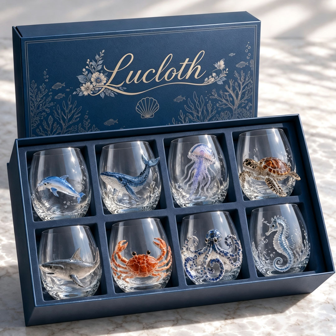 🔥 Last Day 49% OFF – 🌊 3D Ocean Animal Artisan Glassware Collection
